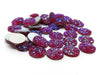 10 pcs Druzy Resin Embellishment Cabochons Ruby Pink Fuchsia - 12mm (1/2 in) - Dome Circle