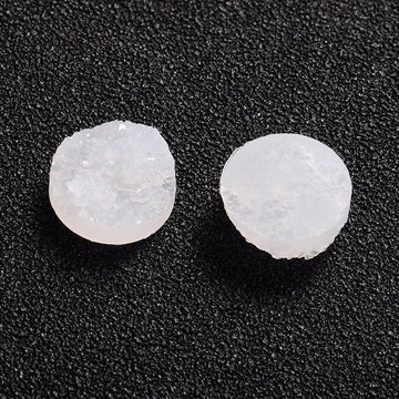 CA137 - 10 pcs Druzy Resin Embellishment Cabochons White - 12mm