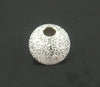 BD519C - 4mm - 50pcs. Silver Plated Stardust Ball Spacer Beads - 4mm