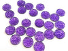 CA840 - 10 pcs Druzy Resin Embellishment Cabochons Purple - 12mm - Dome Circle