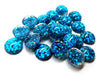 CA887 - 10 pcs Druzy Resin Embellishment Cabochons - 10mm - Glitter Style - Aqua Blue - Solid