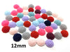 CA805 - 50 pcs Assortment of Resin Dahlia Embellishment Cabochons Flowers - 12mm - Mix of Colors!