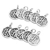 P102 - 4 pcs. Antique Silver LARGE Letter "H" Alphabet Letter Charm Pendant - 23mm x 20mm - Stamped Design
