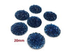 CA644 - 10 pcs Druzy Resin Embellishment Cabochons Starry Blue - 20mm - Dome Style