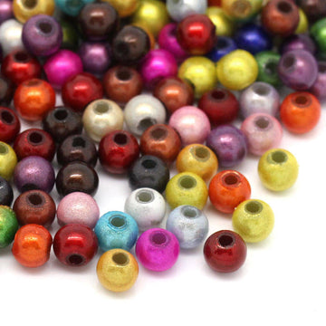 BD549 - 500 pcs Miracle Illusion Acrylic Round Bubble Gum Spacer Beads - 4mm - Assortment