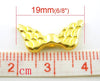 BD301 - 50pcs. Gold Plated Metal Tibetan Wing Wings Spacer Beads - 19x9mm