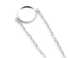 N201 - 3 pcs. 304 Stainless Steel Silver Tone Chain Necklaces - 18" (45.7cm) - 16mm Bezel - Tarnish Resistant!