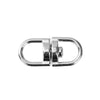 CL123 - 20 pcs. Silver Tone Oval Swivel Connectors Clasps for Key Rings Key Chains - 19mm x 9mm