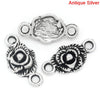 P210 - 20 pcs. Antique Silver Rose Roses Flower Flowers Charms Connectors Pendants - 19mm x 10mm