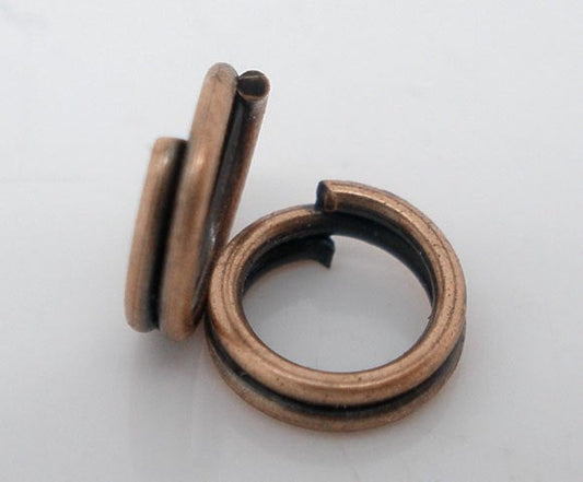J210 - 1000 pcs Copper Tone Split Open Jump Rings - 5mm - 16 Gauge