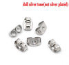 E431 - 500 pcs (250 Pairs) Silver Tone Ear Nuts - 6mm x 5mm - Earring Stoppers! - Butterfly Design