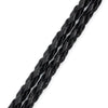 N158 - 10M (32.8 FT) - Black Leatheroid Braided Cord - 3mm Thick