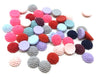 CA805 - 50 pcs Assortment of Resin Dahlia Embellishment Cabochons Flowers - 12mm - Mix of Colors!