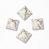 CA791 - 10 pcs Assortment of Resin Embellishment Cabochons Crackle - 12mm - Square - Dome