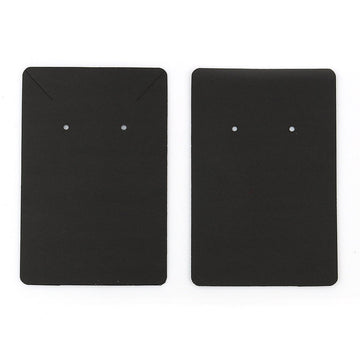 E455 - 30 pcs. Black Cardboard Paper Jewelry Earrings Earring Rectangle Display Cards Tags Labels - 2 Holes- 90mm x 60mm (3.5" x 2.4")