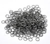 J281 - Box with Assortment of 1500pcs Gunmetal Open and Closed Jump Rings- 3mm to 8mm - 0.7mm-1mm (21 Gauge-18 Gauge)