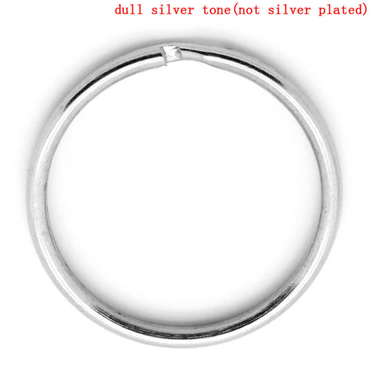 J178A - 10 pcs. Silver Tone Split Rings Key Rings - 25mm (1 inch)