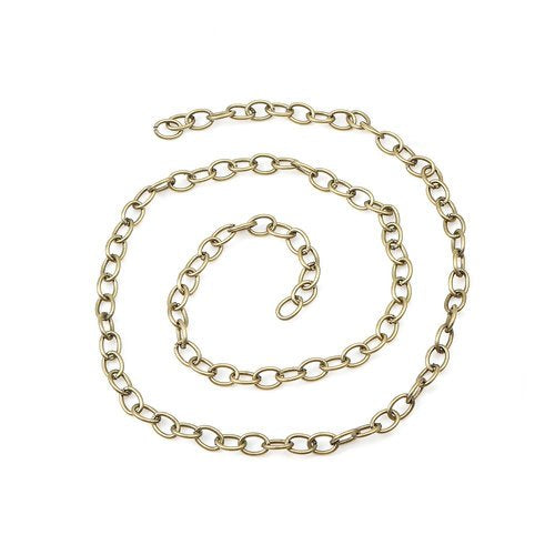 N103 - 10M (32.8 Ft) - Antique Bronze Oval Iron Cable Chain Link - 7x5mm - 7mm x 5mm - 5x7mm