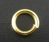 J169A - 100 pcs Gold Plated Open Jump Rings - 8mm - 16 Gauge (1.2mm Thick)