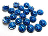 CA213 - 10 pcs Druzy Resin Embellishment Cabochons - 12mm - Glitter Style - Royal Blue - Solid