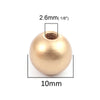 BD663 - 200 pcs Golden Wooden Wood Round Spacer Beads - 10x9mm - Gold - Light - Hole Size: 2.6mm