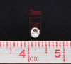 BD515 - 1000 pcs Silver Plated Alloy Smooth Ball Spacer Beads- 3mm