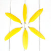 E333 - 10 pcs Yellow Dangle Charms Pendants - Feather - Gold Plated Crimps - 60mm (2.4") to 85mm (3/4") - Great for Light Earrings or Dangles!