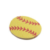 P2008 - 10 pcs. Yellow and Red Softball Ball Faux Leather Dangle Charms Pendants - Circle - Sports - 45mm (1.77") - Double-Sided