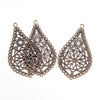 P397 - 10 pcs. Antique Bronze Teardrop Metal Pendants Dangle Charms Pendants - 66mm x 35mm (2.6" x 1.4") - Great for Statement Earrings &amp; Dangles!