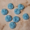 CA103 - 10 pcs Druzy Resin Embellishment Cabochons Cerulean Blue - 12mm Diameter - Circle - 5mm Thick