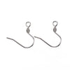 E538A - 50 pcs 304 Stainless Steel Silver Tone Earring Hooks with Spring - 18mm x 17mm - Hole Size: 2mm - Tarnish Resistant!