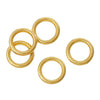 J107A - 1000 pcs Gold Plated Soldered Closed Jump Rings - 6mm - 18 Gauge (1.2mm Thick)