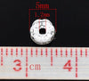 BD276 - 30 pcs Silver Plated Clear Rhinestone Rondelle Spacer Beads - 5mm - Curved Edges