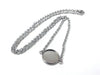 N201 - 3 pcs. 304 Stainless Steel Silver Tone Chain Necklaces - 18" (45.7cm) - 16mm Bezel - Tarnish Resistant!