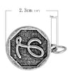 P103 - 4 pcs. Antique Silver LARGE Letter "L" Alphabet Letter Charm Pendant - 23mm x 20mm - Stamped Design