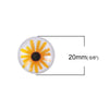 CA453 - 10 pcs Circle Flower Assortment Glass Round Dome Seals Tiles Cabochons - 20mm (3/4") - Style B