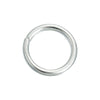 J091 - 5 pcs 925 Sterling Silver Open Jump Rings - 5mm - 22 Gauge - Platinum Plated