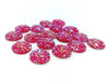 CA162 - 10 pcs Druzy Resin Embellishment Cabochons Hot Pink - 10mm - Dome Circle
