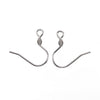 E538B - 1000 pcs 304 Stainless Steel Silver Tone Earring Hooks with Spring - 18mm x 17mm - Hole Size: 2mm - Tarnish Resistant!