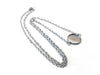 N201 - 3 pcs. 304 Stainless Steel Silver Tone Chain Necklaces - 18" (45.7cm) - 16mm Bezel - Tarnish Resistant!