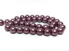 BD112 - 10mm Purple Dark Plum Glass Pearl Imitation Round Beads - 16 inch strand - Approx 42 beads per strand - Hole Size: 0.7-1.1mm