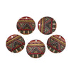 P686 - 10 pcs. Gold Plated Multicolor Enamel Circle Metal Dangle Charms Pendants - Pyramid - 20mm - 0.8" - Great for Earrings, Necklaces or Dangles