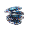 CA737 - 10 pcs Oval Mosaic Glass Round Dome Seals Tiles Cabochons - 25mm x 18mm - Assortment - 25x18mm - 6mm Thick