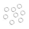 J091 - 5 pcs 925 Sterling Silver Open Jump Rings - 5mm - 22 Gauge - Platinum Plated