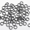 J010 - 500 pcs Gunmetal Open Jump Rings - 6mm x 1mm - 18 Gauge (1mm thick)