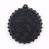 P789 - 5 pcs Black Oval Pendant Picture Frame Bezel Tray Setting Pendants Charms - For 40mm x 30mm Cabochons / Cameos - 40x30mm - 30x40mm -Style B