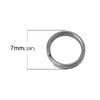 J211 - 200 pcs Double Rings - Stainless Steel Split Jump Rings - 7mm - Hypoallergenic!