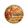 CA403 - 15 pcs. Circle "Washington" Round Glass Dome Seals Tiles Cabochons Embellishments - 25mm (1 in) - 1" - World Map Design