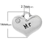 P059 - 4 pcs. Antique Silver "Mr" charm with rhinestone - 16mm X 14mm