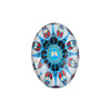 CA737 - 10 pcs Oval Mosaic Glass Round Dome Seals Tiles Cabochons - 25mm x 18mm - Assortment - 25x18mm - 6mm Thick
